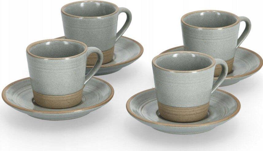 Zeller Set Di 8 Tazze Da Espresso Grigie 60 Ml