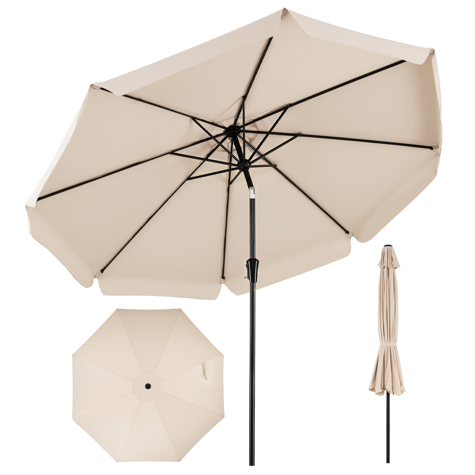 Parasol De Jardin Extérieur Ø3m