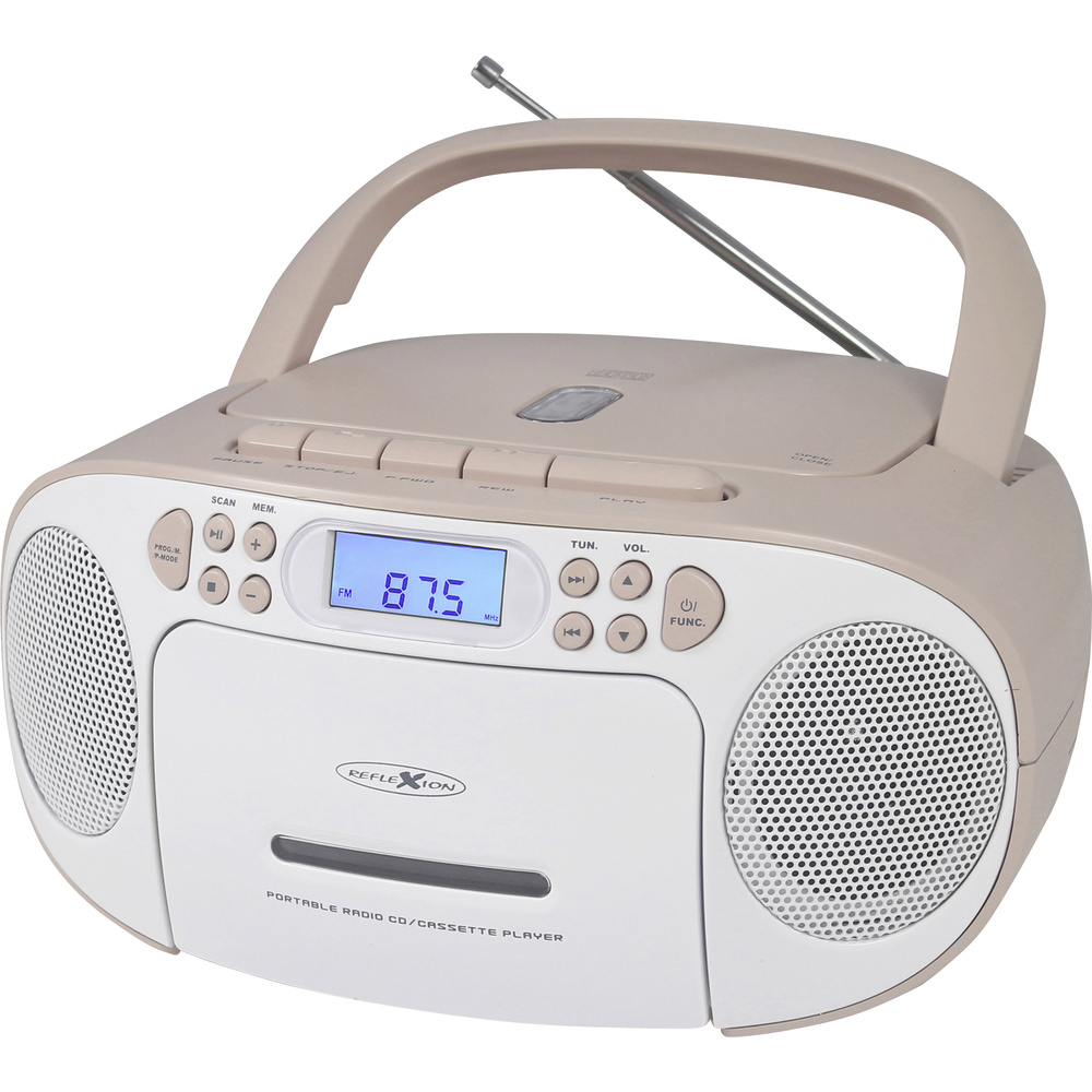 Reflexion RCR2260 tragbarer CD-Player FM PLL LCD, weiß/pink - Bild 3