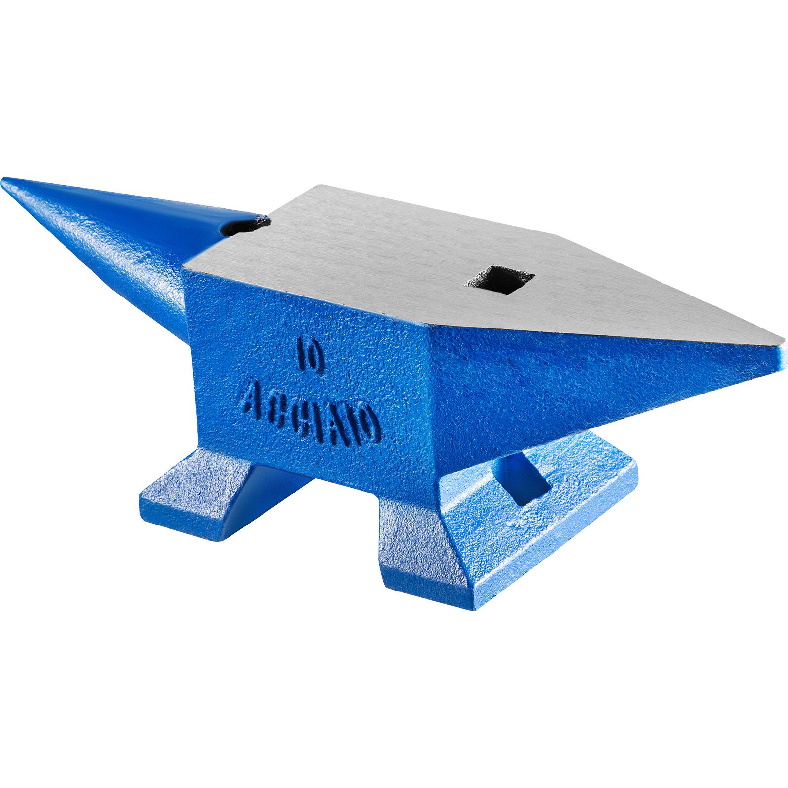 Enclume de forgeron 22 lbs en acier forgé, corne ronde et plate, trou de forge et trou de pritchel, 50 HRC, lot de 1
