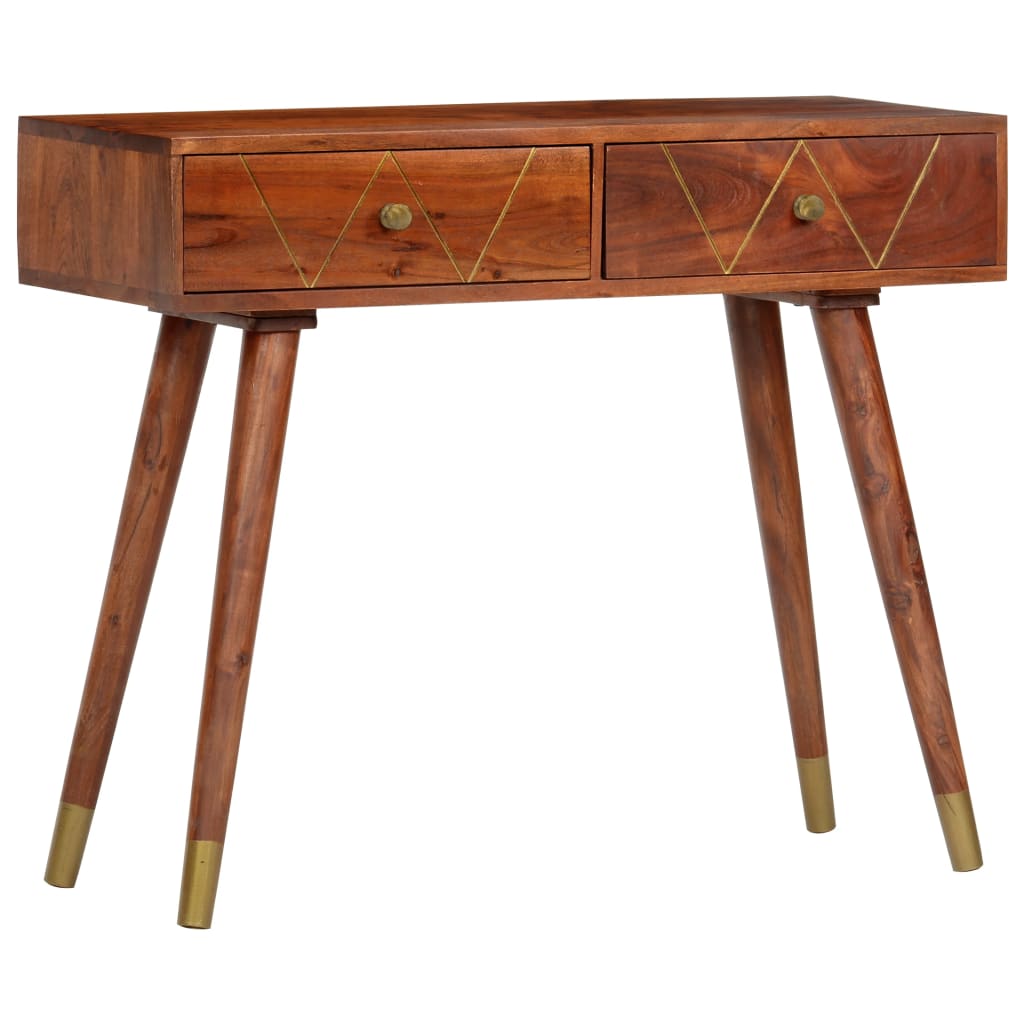 Table De Console En Bois Avec 2 Tiroirs De Style Rétro