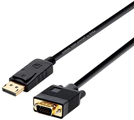 Aisens Schwarz - Displayport Zu Vga Konverter Kabel, Dp/M-Vga/M, 2.0M