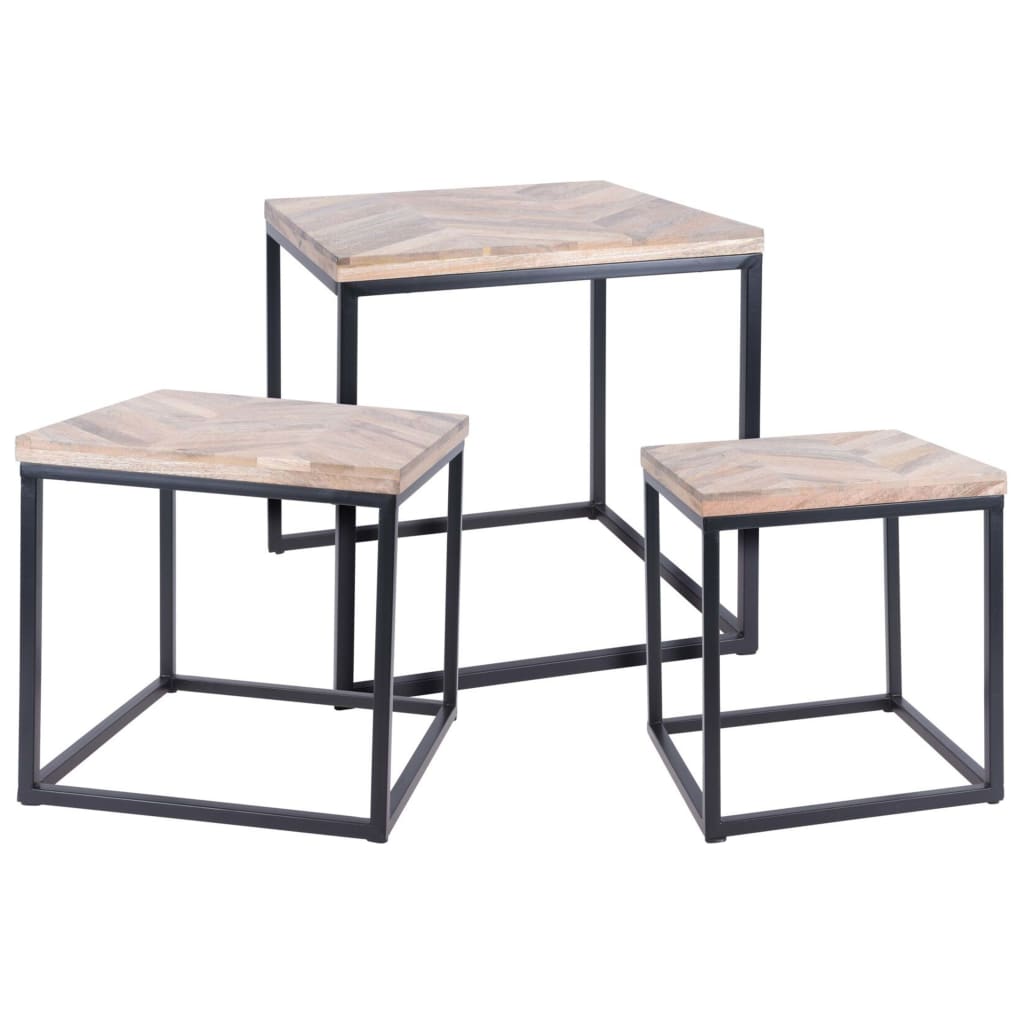 Ambiance Braun - 3-Tlg. Beistelltisch-Set Teak H&S Collection