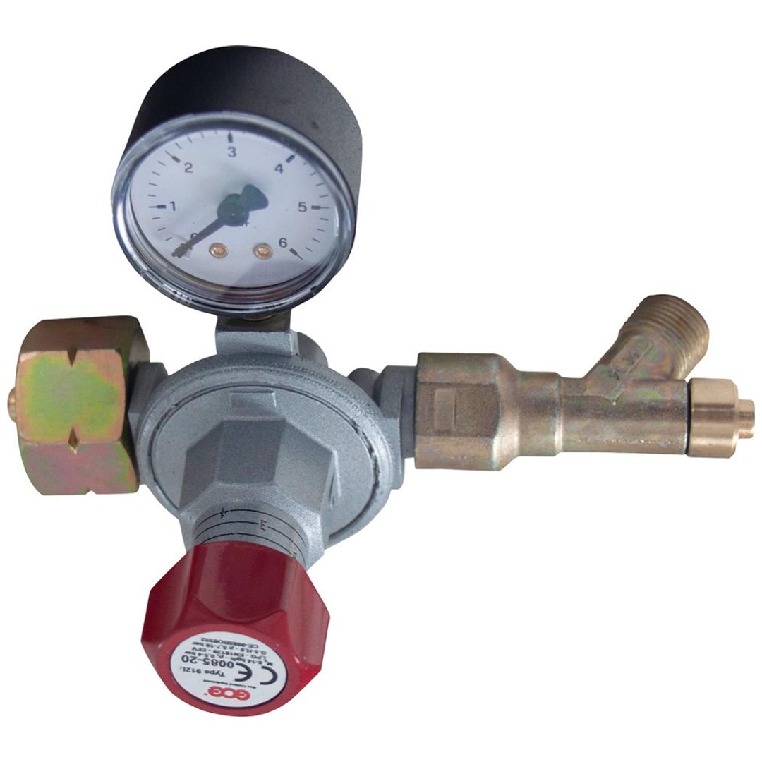 Fp Gce Regler Für Propanflaschen 5/11/33Kg Mit Manometer Gasdruck 0,5-4Bar