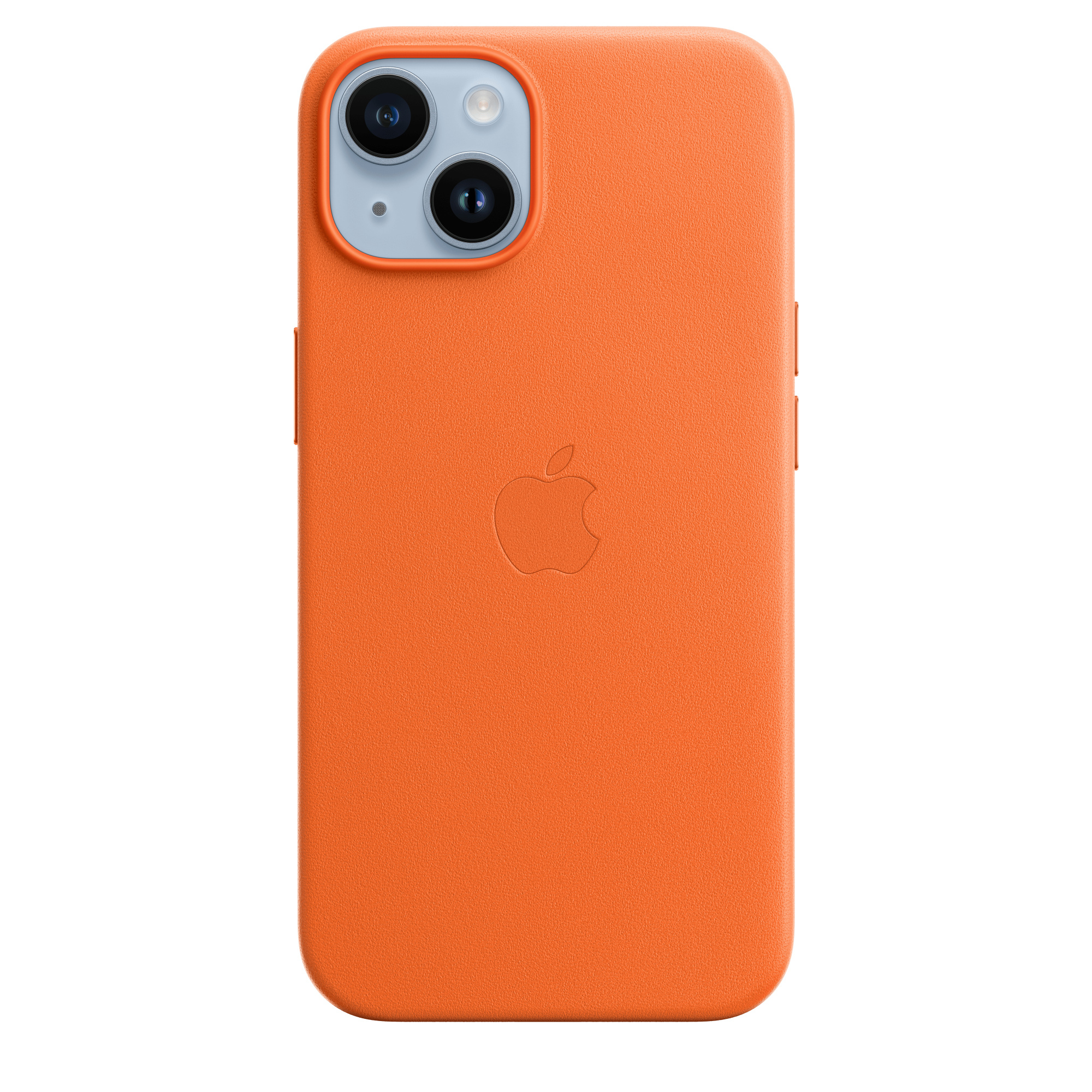 Apple Leather Case with MagSafe (Apple iPhone 14), Smartphone Hülle, Orange - Image 6