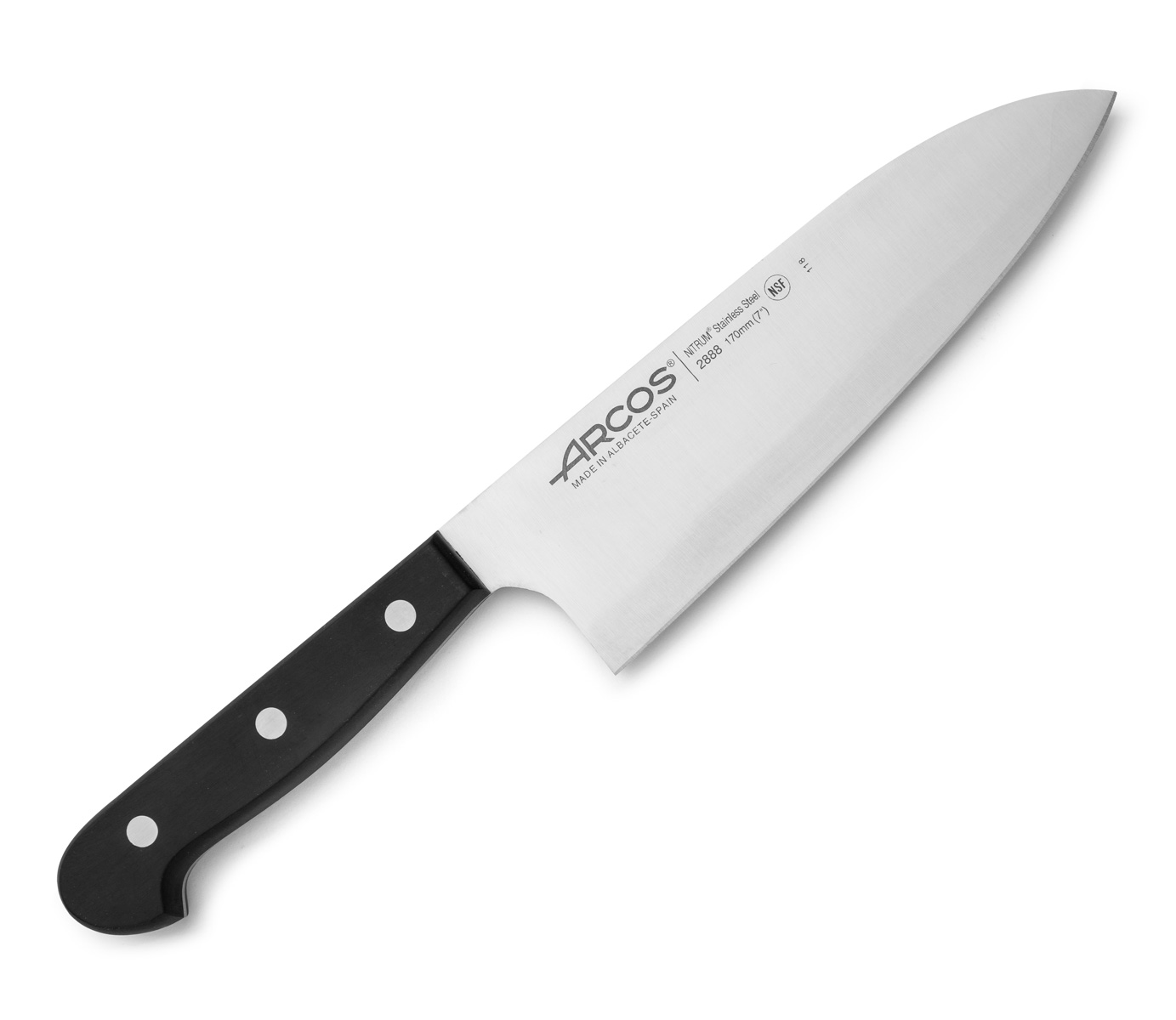 Arcos Schwarz Deba Universalmesser 170 Mm - Gebrauch: Zum Filetieren Und Schneiden Von Fisch. Auch Zum Schneiden Von Verschiedenen Fleischsorten Und Geflügel. Speziell Entwickelt Für Präzise Und Tiefe Schnitte. - Bild 3