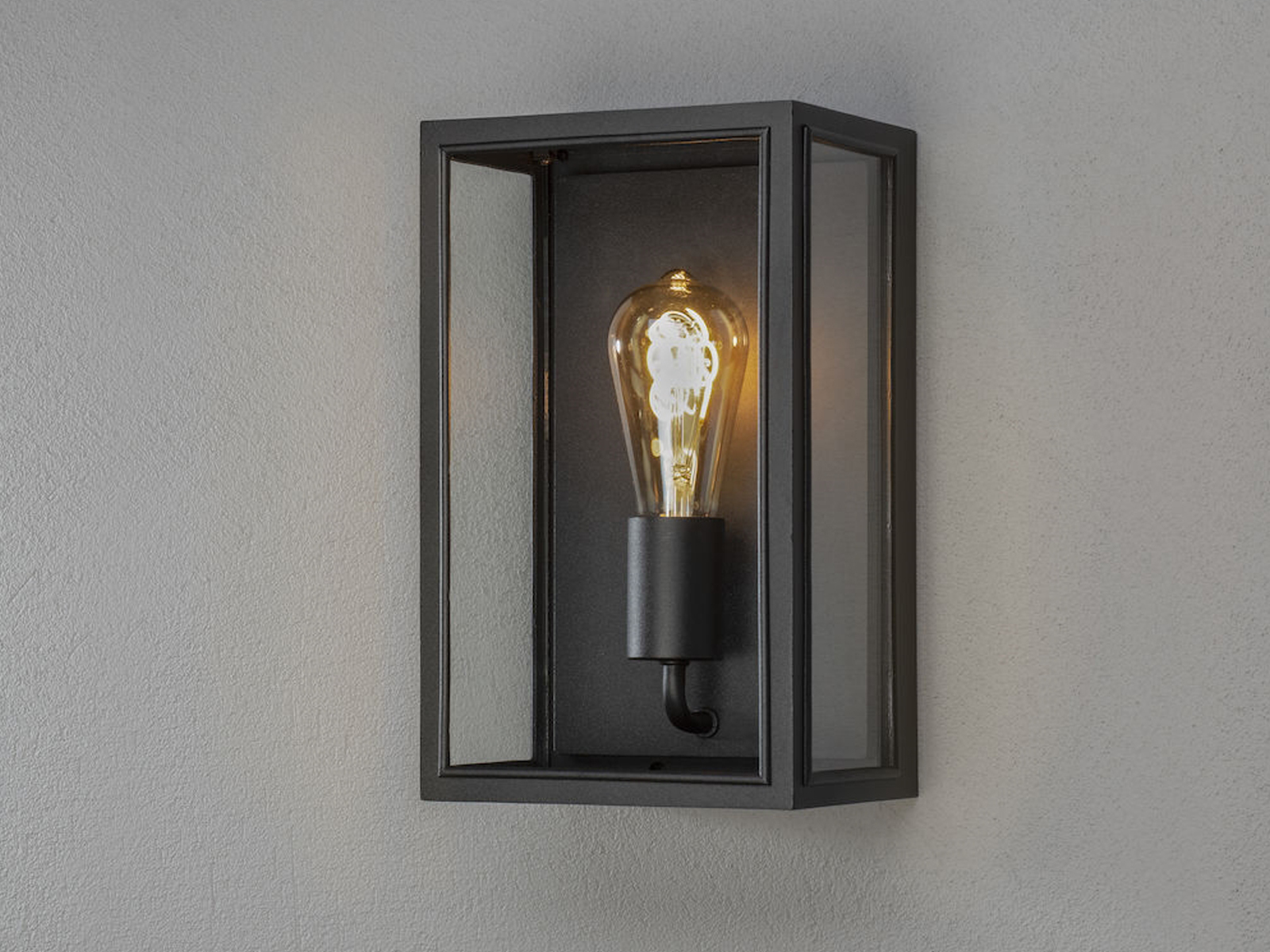Konstsmide Lighting Schwarz - Außenwandlaterne Carpi Stahl Mit Klarglas, Höhe 30Cm - Bild 4