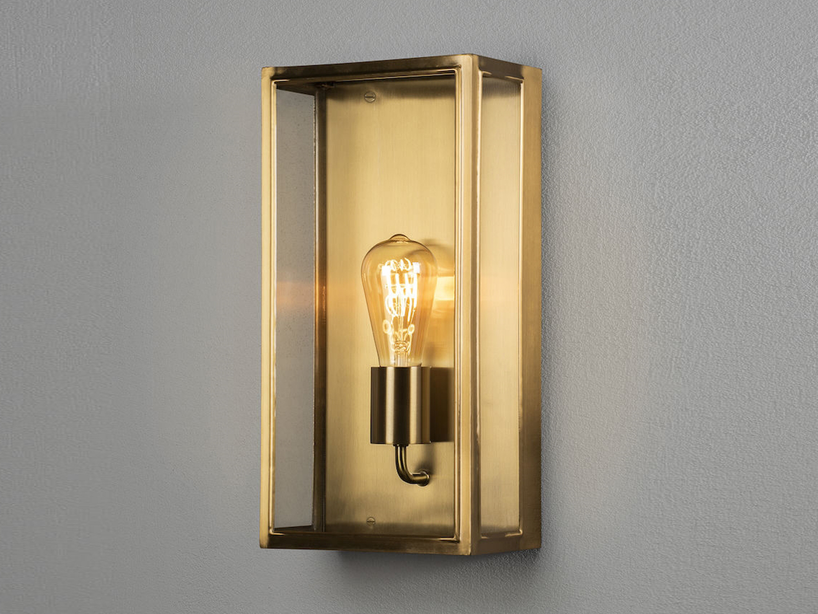Konstsmide Wandleuchte Carpi | Stahl/klares Glas | E27 | messing | 20,5x12,5x40cm | 7349-800 - Bild 5