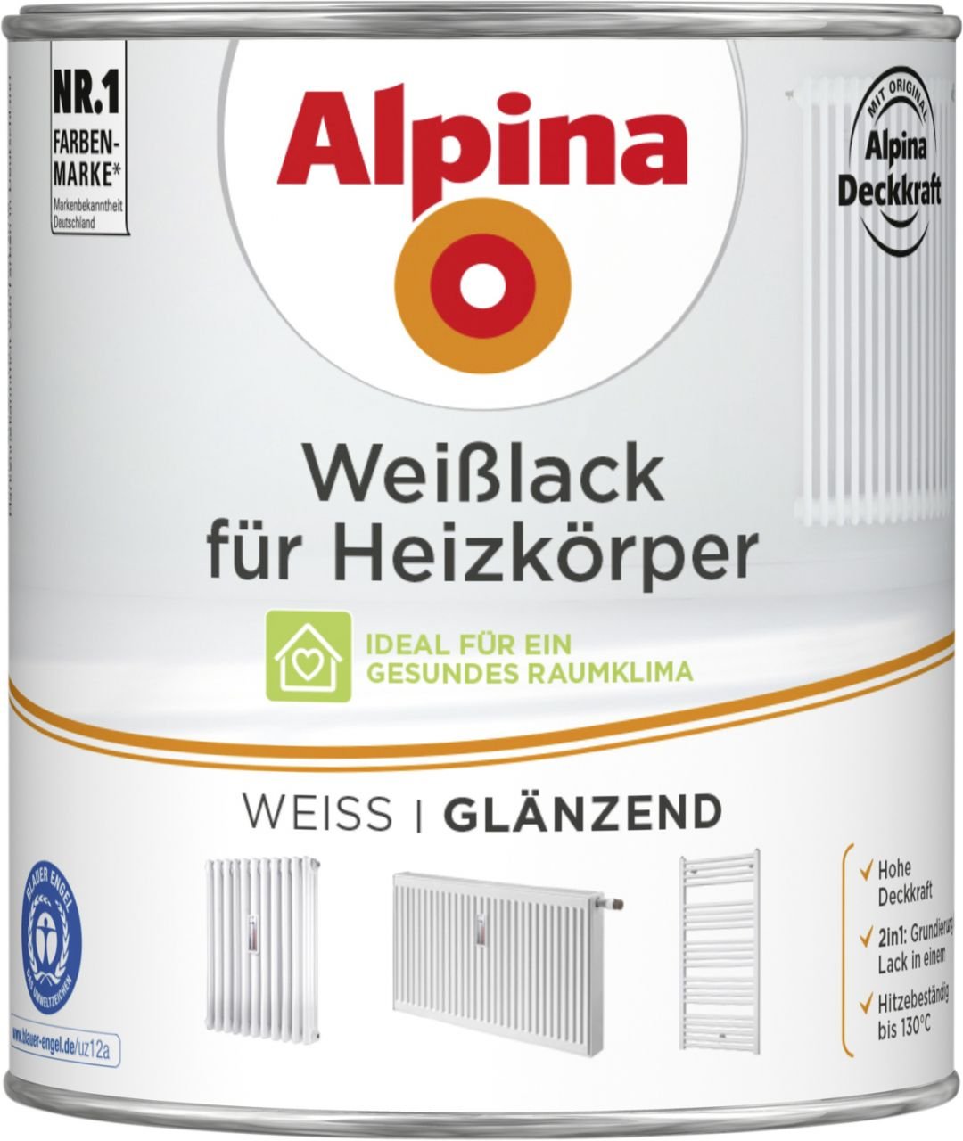 Weisslack Für Heizkörper Glänzend 750ml - Alpina