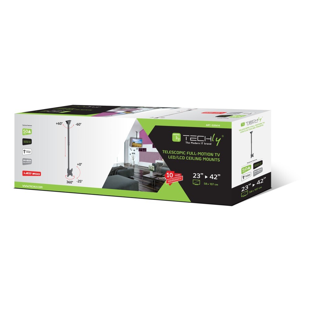 LED/LCD TV Deckenhalterung 23-42 Zoll 50kg ICA-CPLB 922L - Bild 4