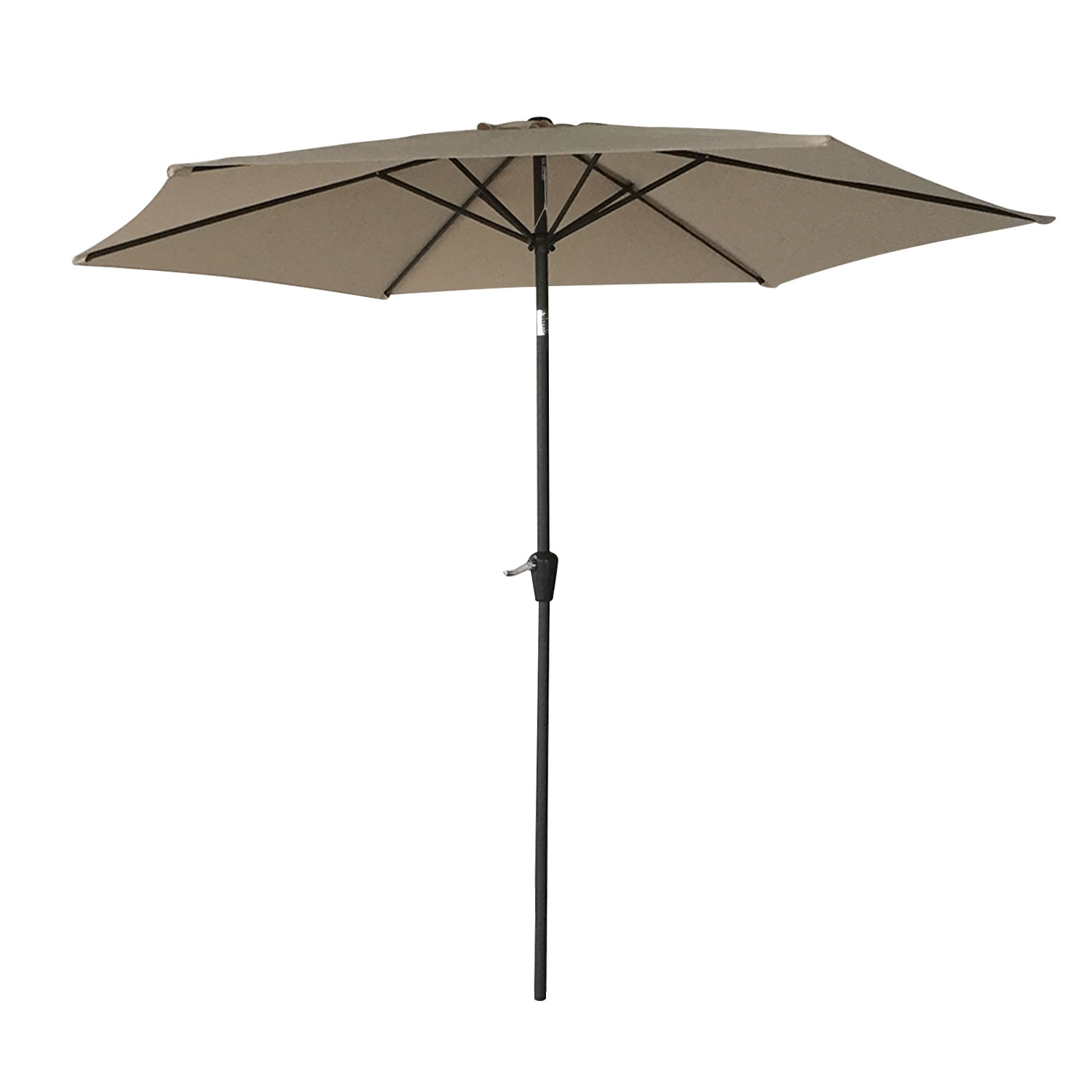 Happy Garden - Parasol Droit Hapuna Rond 2,70m De Diamètre Taupe