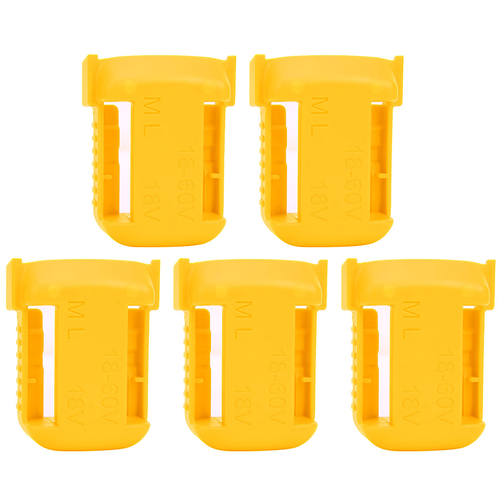 Support de rangement pour batterie Milwaukee 18 V, ABS+PC, fixation ceinture ou sous étagère, lot de 5