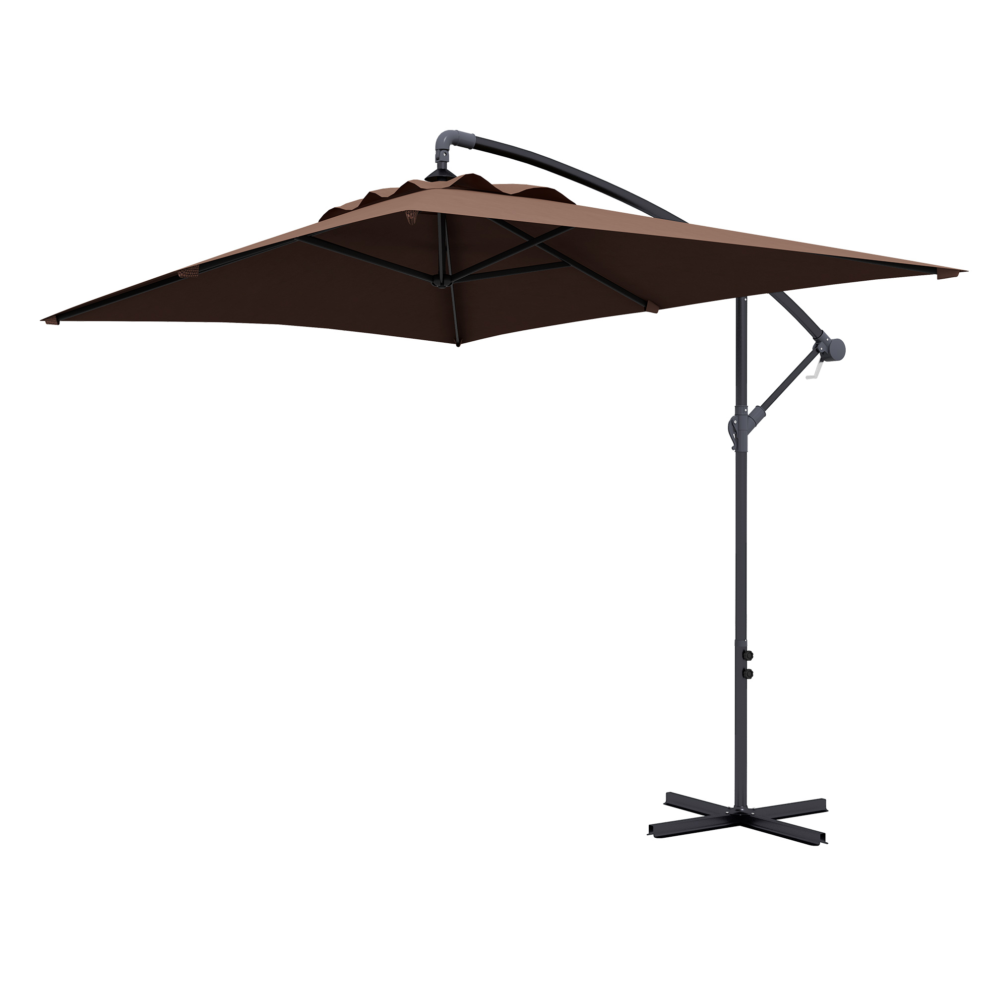 Parasol Déporté Rectangulaire Extérieur – Manivelle