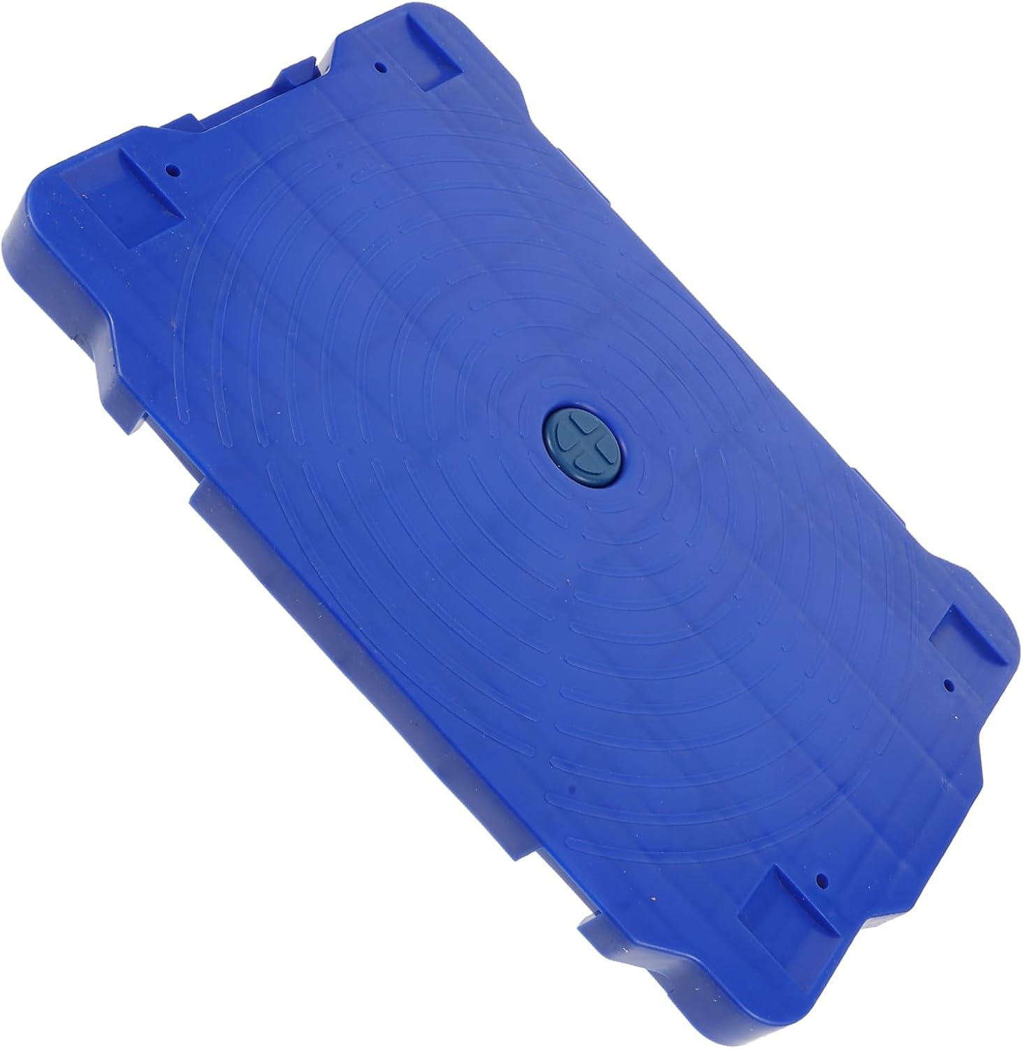 Chariot de manutention à plateforme, 4 roues pivotantes, bleu, portable