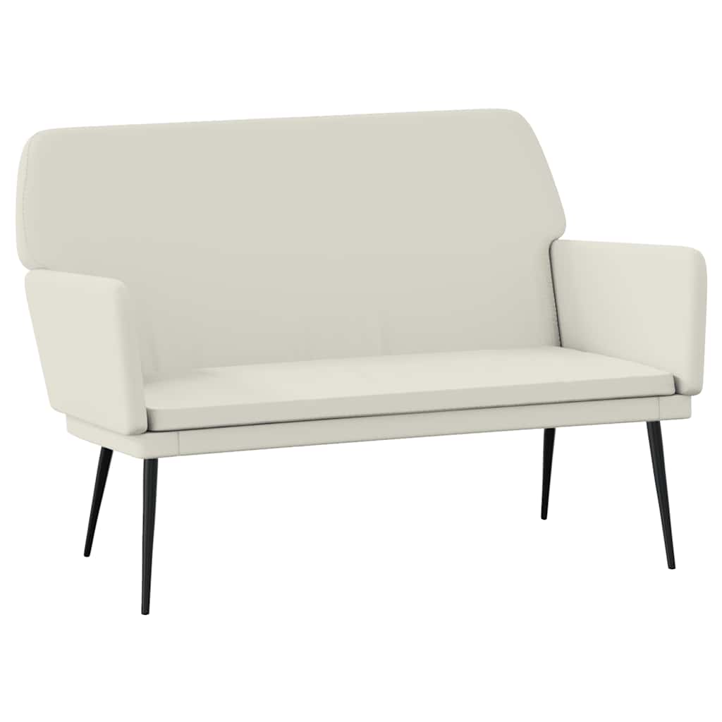 Bench Cream 108x79x79 Cm Velvet Vidaxl