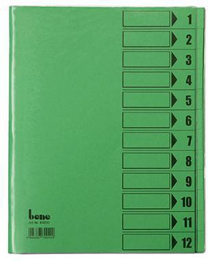 Bene Ordnungsmappe 84800Gn Din A4 12Fächer Intensivgrün 127030363 - Image 4