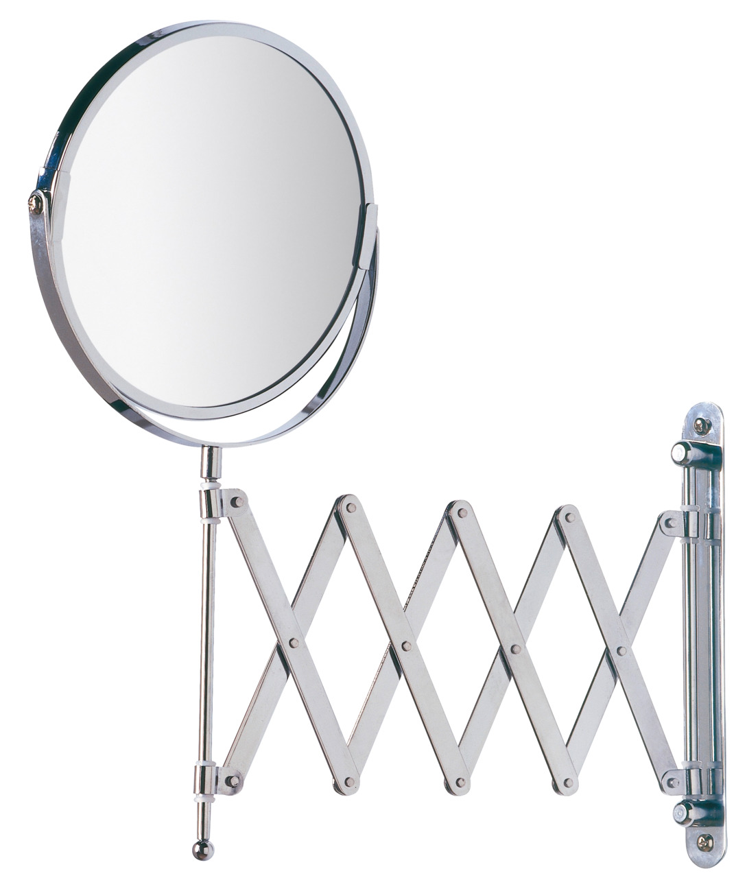 Kosmetik-wandspiegel Teleskop Exclusiv, Wandspiegel, 3-fach Vergrößerung, Silber Glänzend, Stahl Chrom, Glas - Silber Glänzend - Wenko