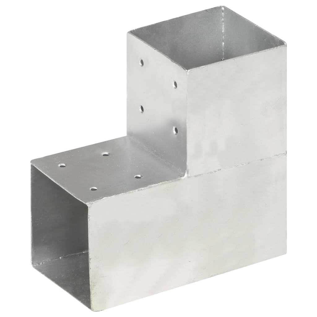 Vidaxl - Post Connector L Shape Galvanised Metal 101x101 Mm