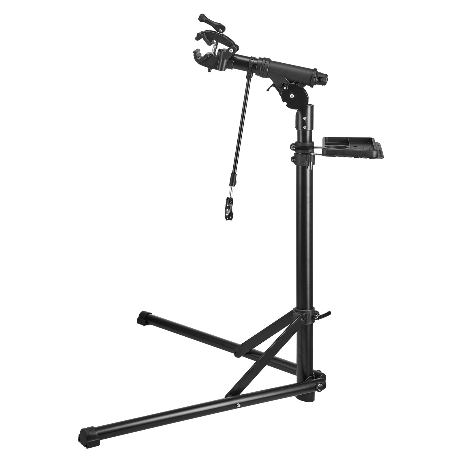 Support de réparation vélo pliable, pince rotative 360°, plateau magnétique, hauteur réglable 103-163 cm