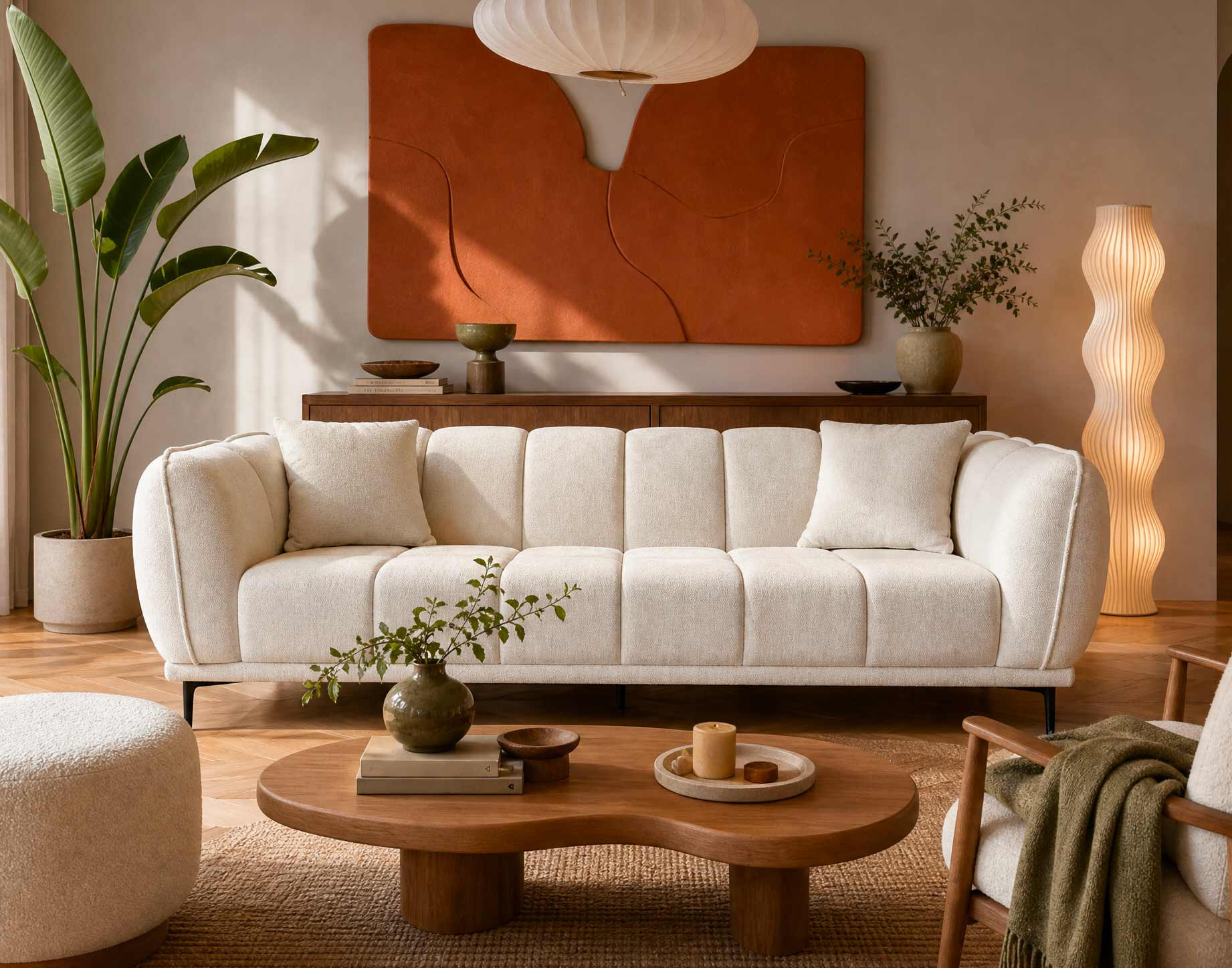 Bestmobilier – Canapé Droit 3 Places En Velours Texturé – Structure En