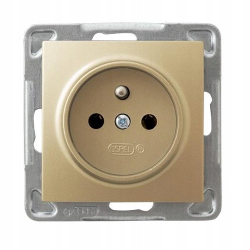 Ospel Impresja Einzelsteckdose Mit/Ohne Goldmetallic Gp-1Yz/M/28