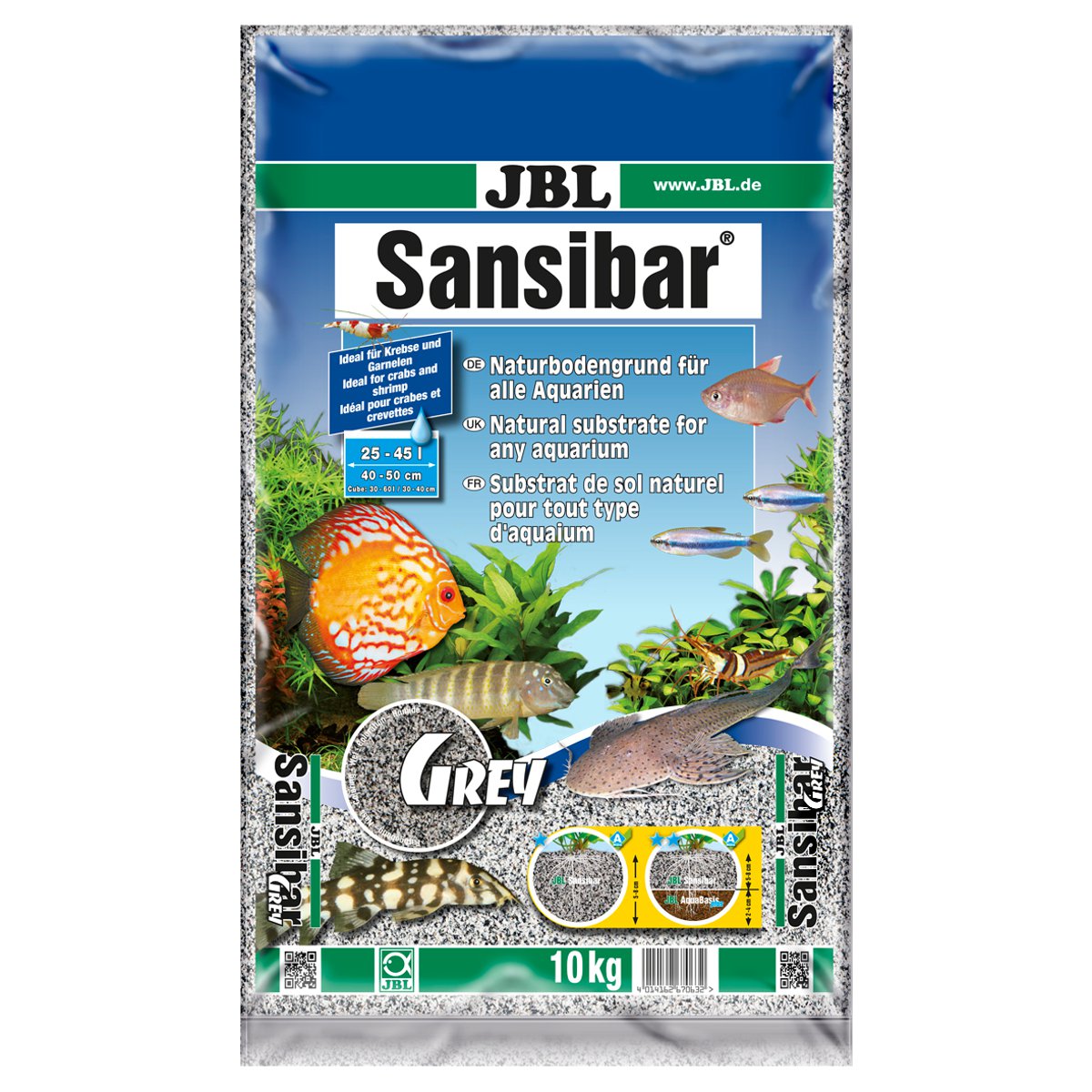 Jbl Aquaristik Und Terraristik Grau Sansibar Grey, Ø 0.2-0.6 Mm, 10 Kg (Sand, Sonstige Gegenstände), Aquarium Dekoration - Image 4