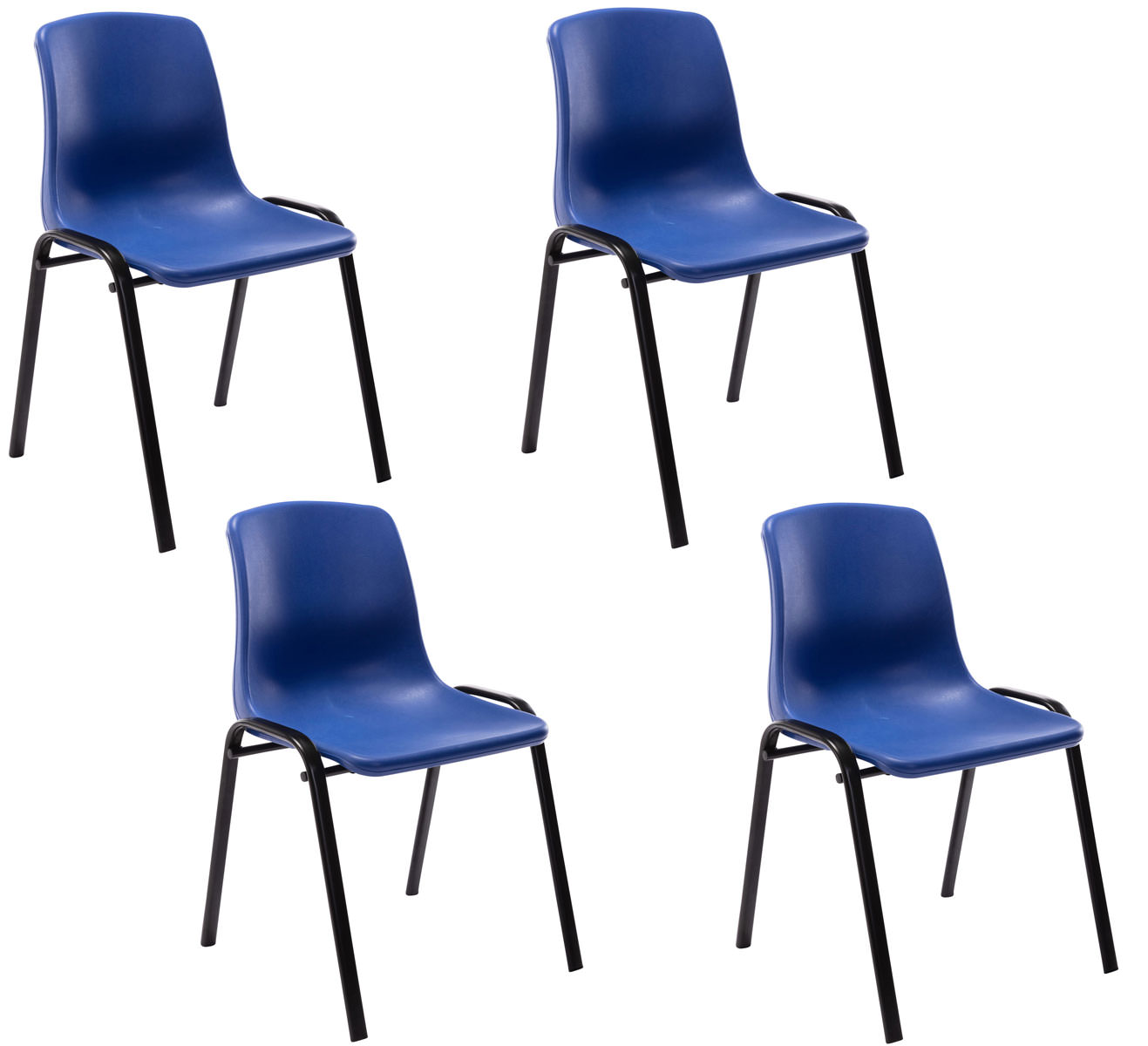 Clp 4er Set Stapelstuhl Nowra Kunststoff Blau