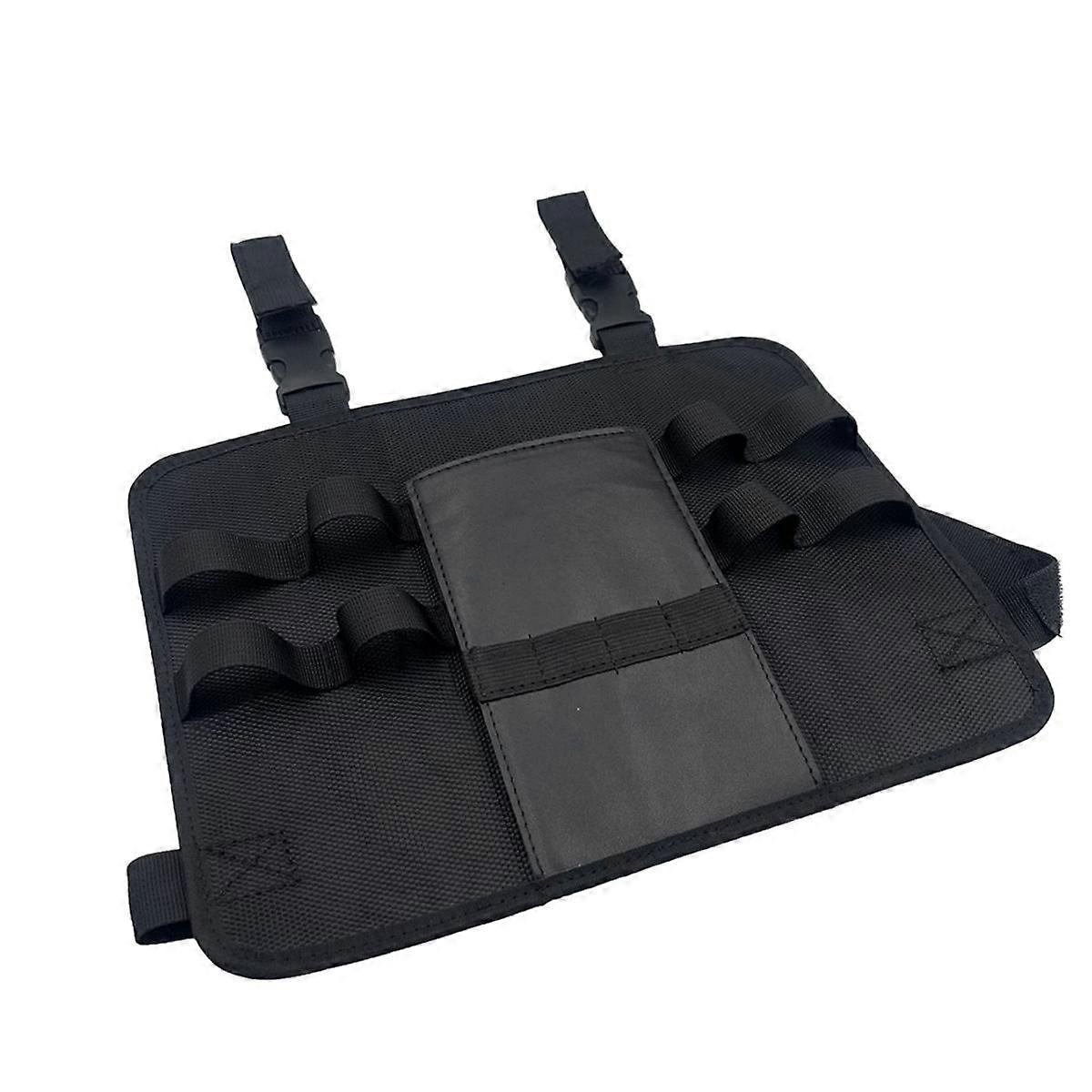 Pochette à outils à porter autour de la jambe en tissu Oxford, noir, avec bandoulière réglable