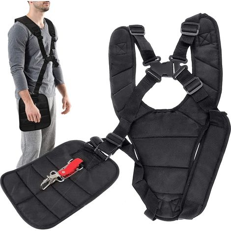 Bandoulière réglable pour tondeuse en nylon, épaulette rembourrée 8,3 cm, noir, AIMOONSA