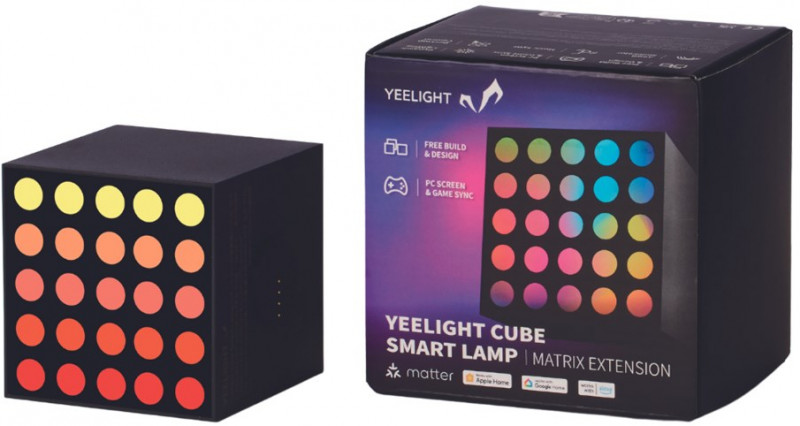 Yeelight Cube, Intelligente Tischleuchte, Wi-Fi/Bluetooth, Schwarz, 802.11b, 802.11g, Wi-Fi 4 (802.11n), Multi, 2,4 GHz - Bild 6
