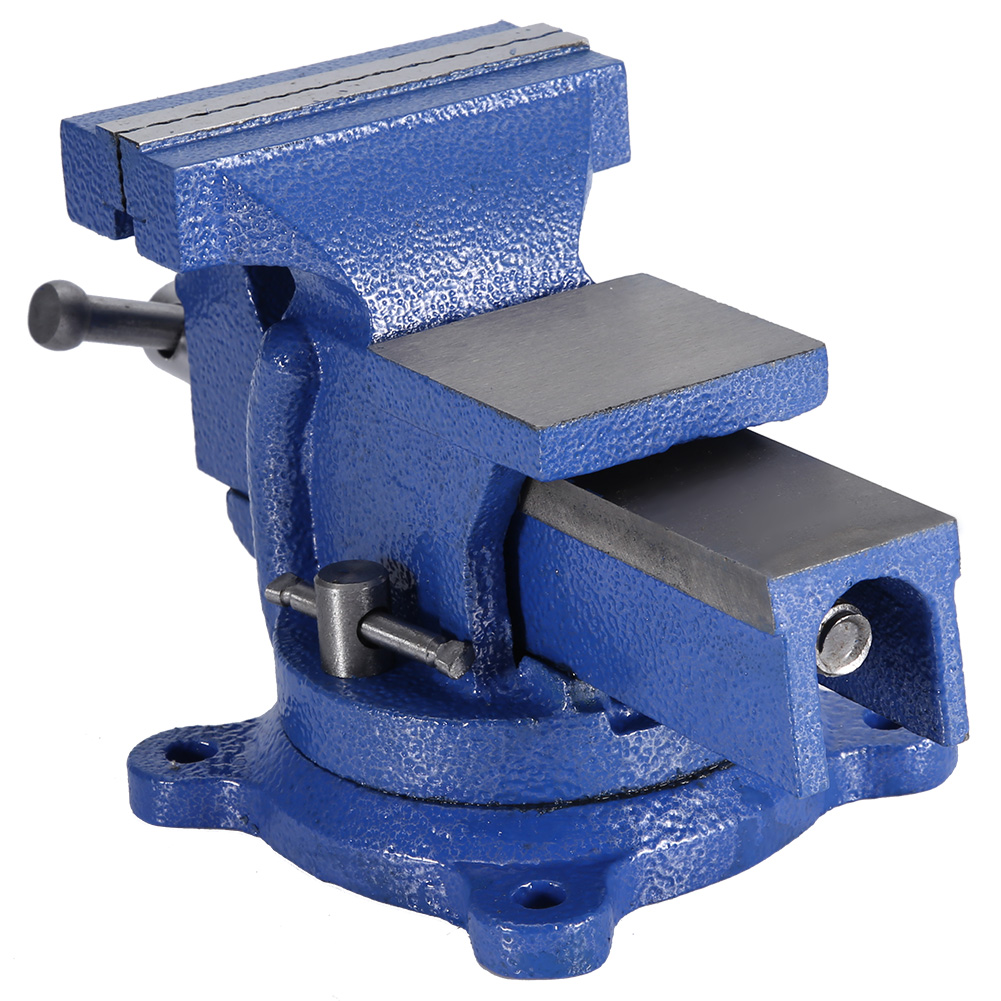 Étau d'établi en fonte avec enclume, base pivotante verrouillable, mâchoire 10 cm