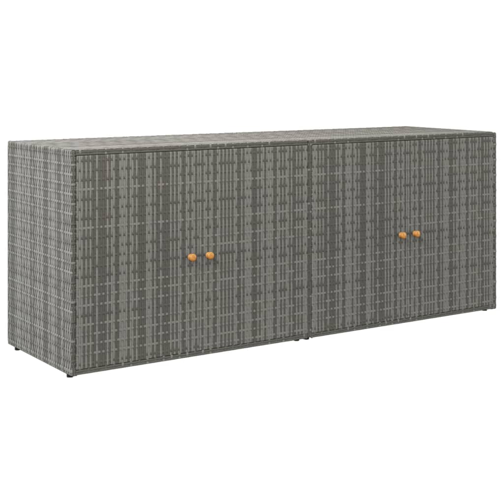 Vidaxl - Armoire De Rangement Jardin Gris 198x55,5x80 Cm Résine Tressée