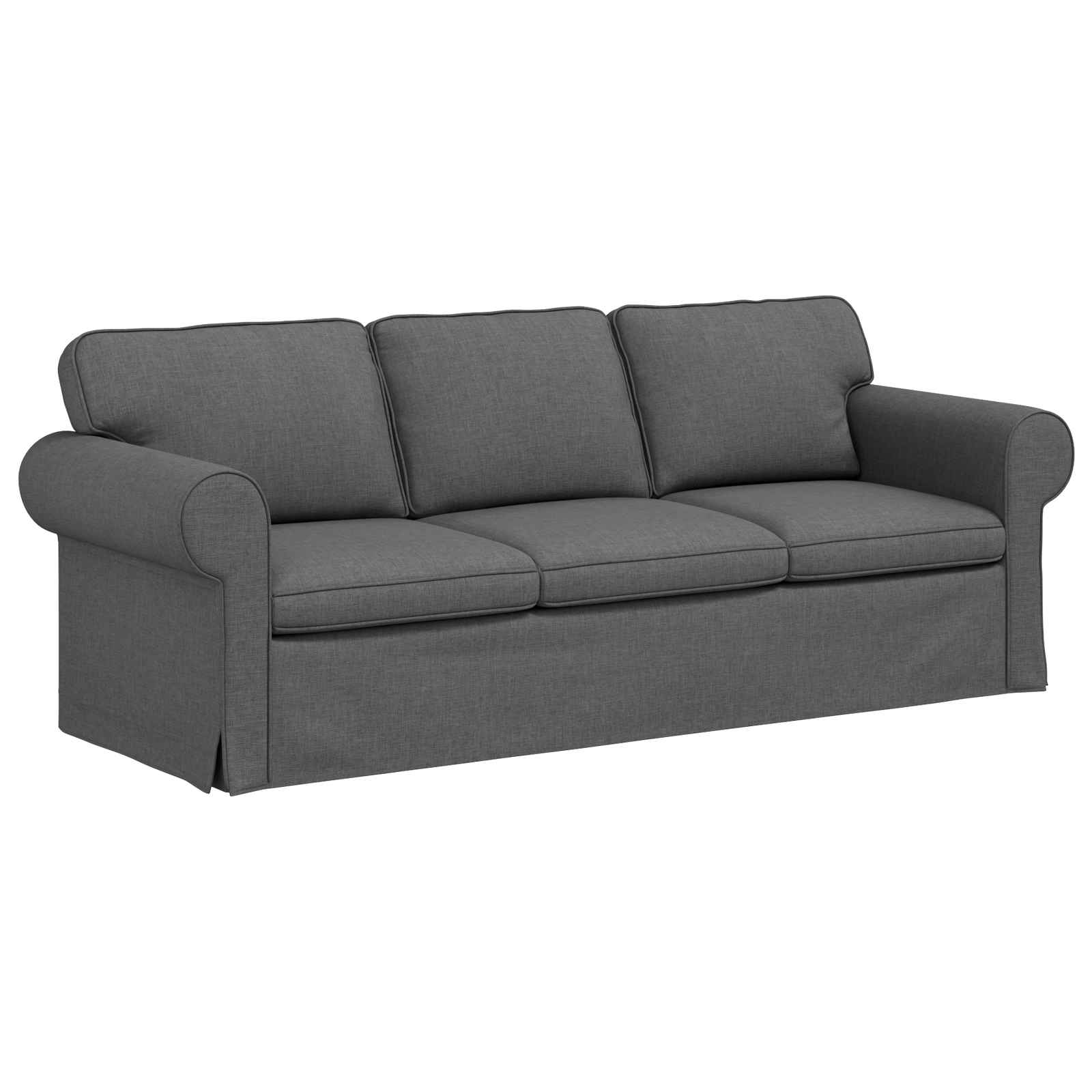 Sofa Dark Grey 215 X 82 X 80 Cm Fabric Vidaxl