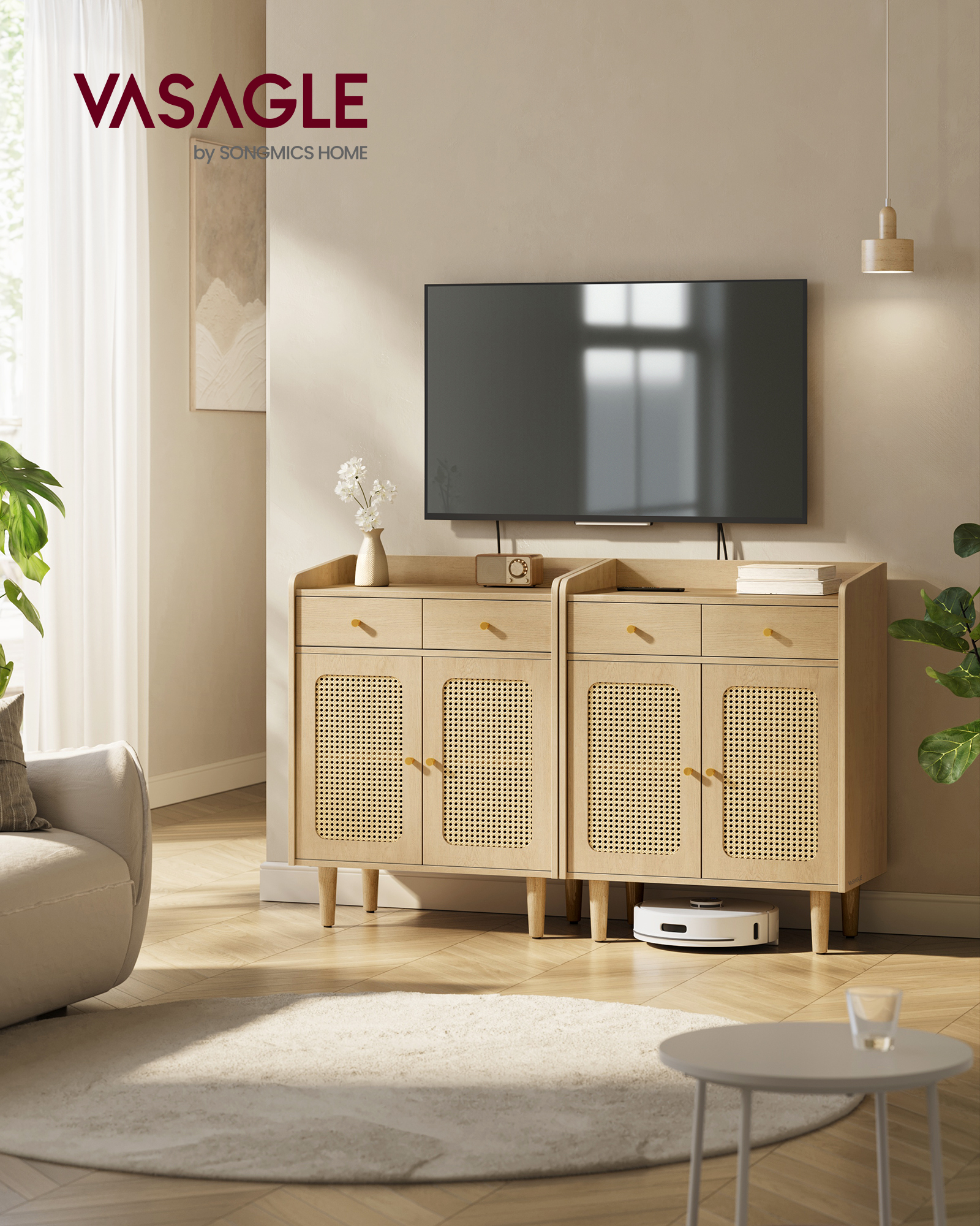 Buffet Cannage, Meuble De Rangement