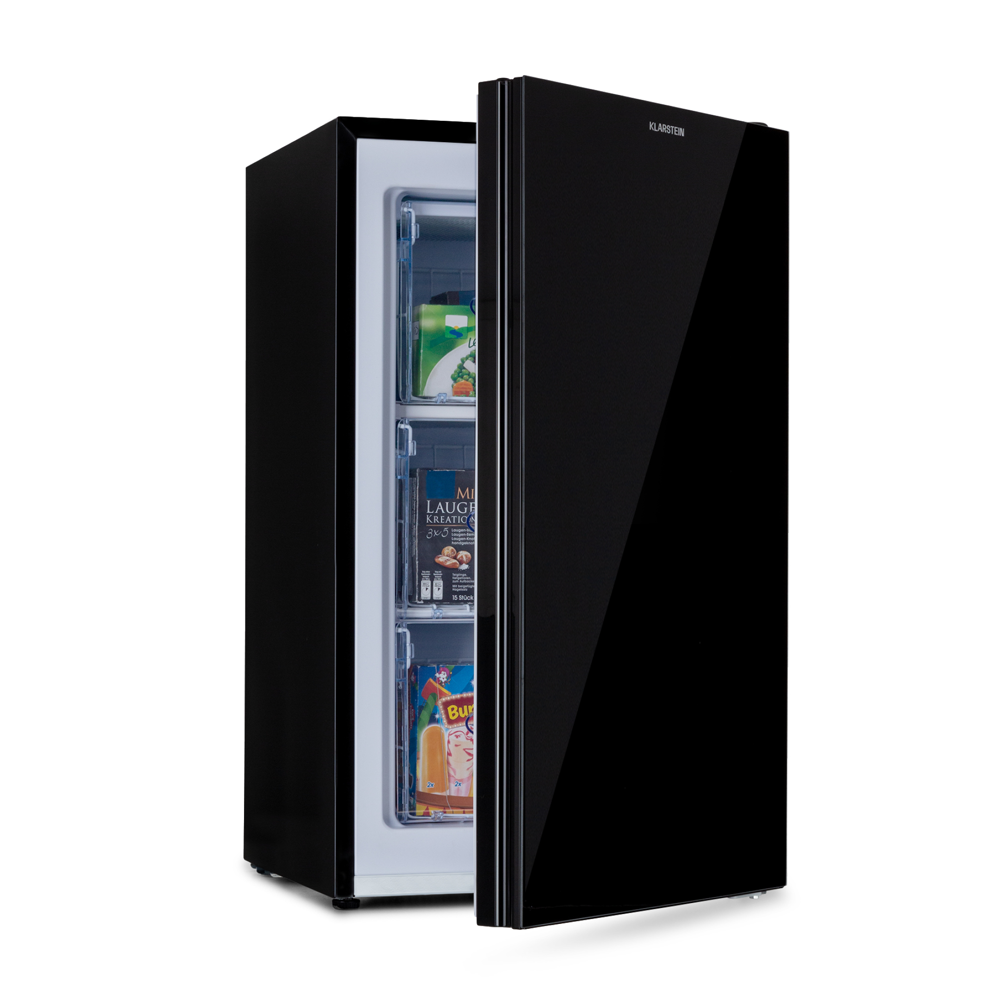 Pluto 60L Gefrierschrank 4-Sterne 60 Liter bis -18 °C Schwarz