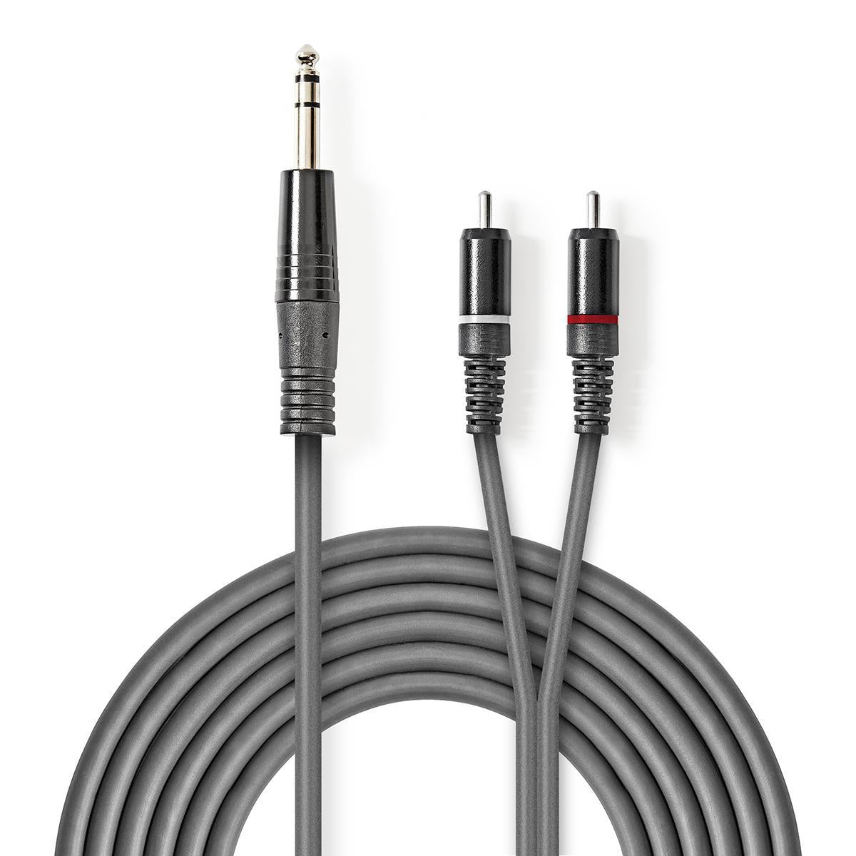 Nedis Audiokabel Stereo 6.35 mm Male - 2X RCA Male (3 m, Cinch Kabel), Audiokabel - Bild 3