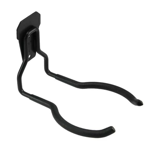 Crochets muraux de rangement pour outils de jardin et coupe-bordures, métal noir, 2 tailles