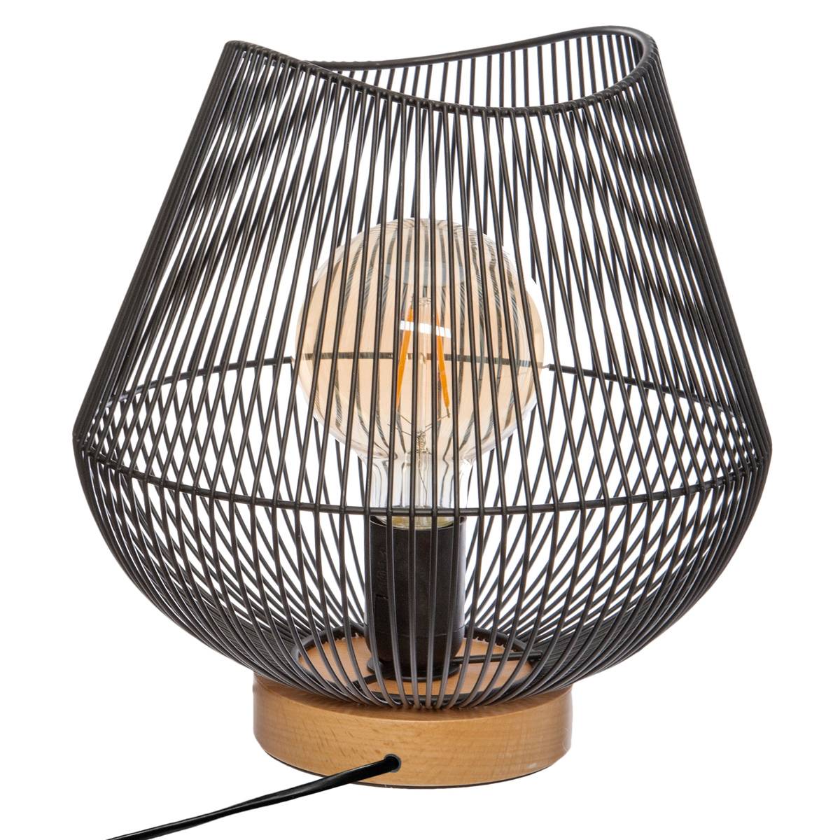 Atmosphera - Lampe Filaire Jena Métal Noir H28cm Créateur D'Intérieur