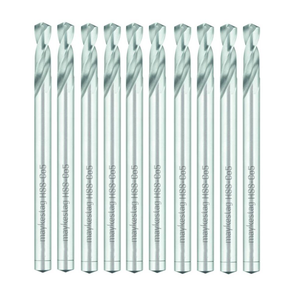 Lot de 10 forets hélicoïdaux HSS cobalt · Ø 4,5 mm · utile 24 mm — photo de l’offre ManoMano