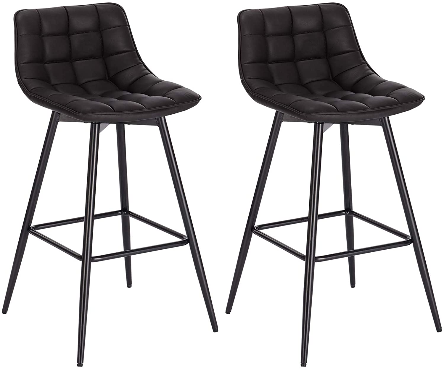Woltu - Lot De 2 Tabourets De Bar Avec Repose-pieds
