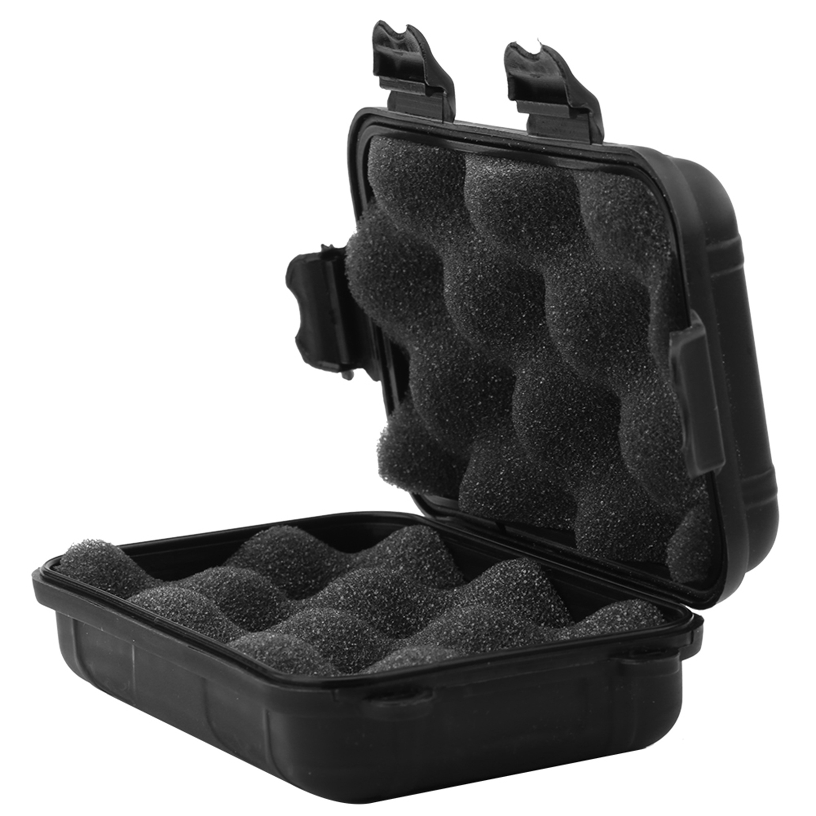 Boîte de rangement étanche antichoc MCKENSA, plastique, mousse souple, noir, taille S