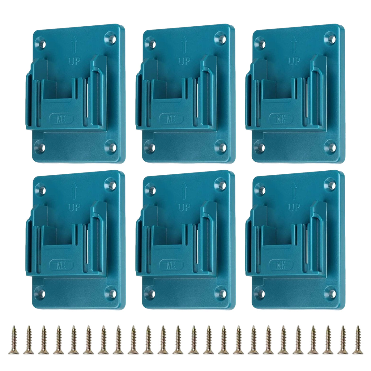 Support mural pour outils électriques 18V, rangement d'atelier, bleu, lot de 6