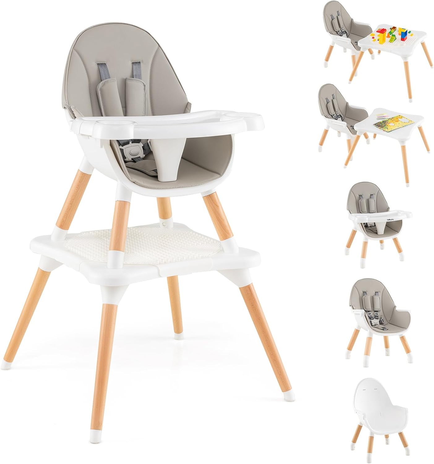 Goplus 6-en-1 Chaise Haute Bébé