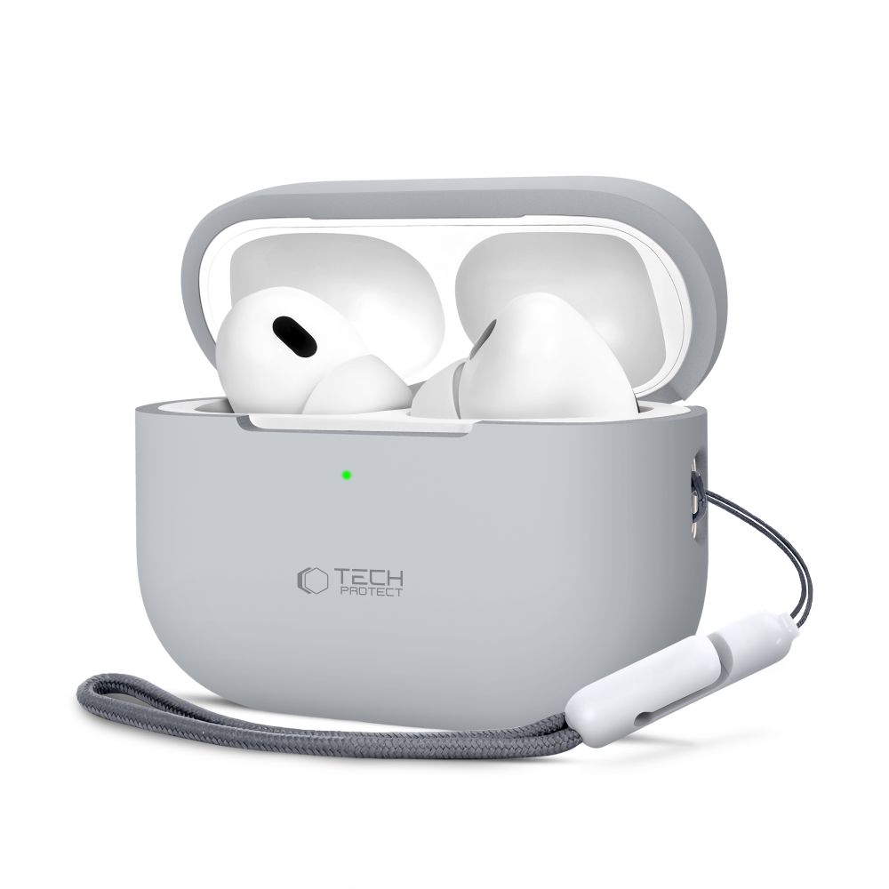 Oem Tech-Protect Silikonhülle Für Apple Airpods Pro 1/2, Kreidegrau