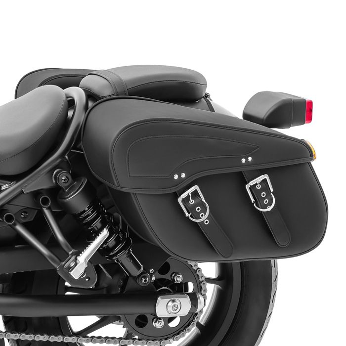 Oem Seiten-Satteltaschen Für Custom- Und Retro-Motorräder Craftride Vh5 Schwarz 4065591444783