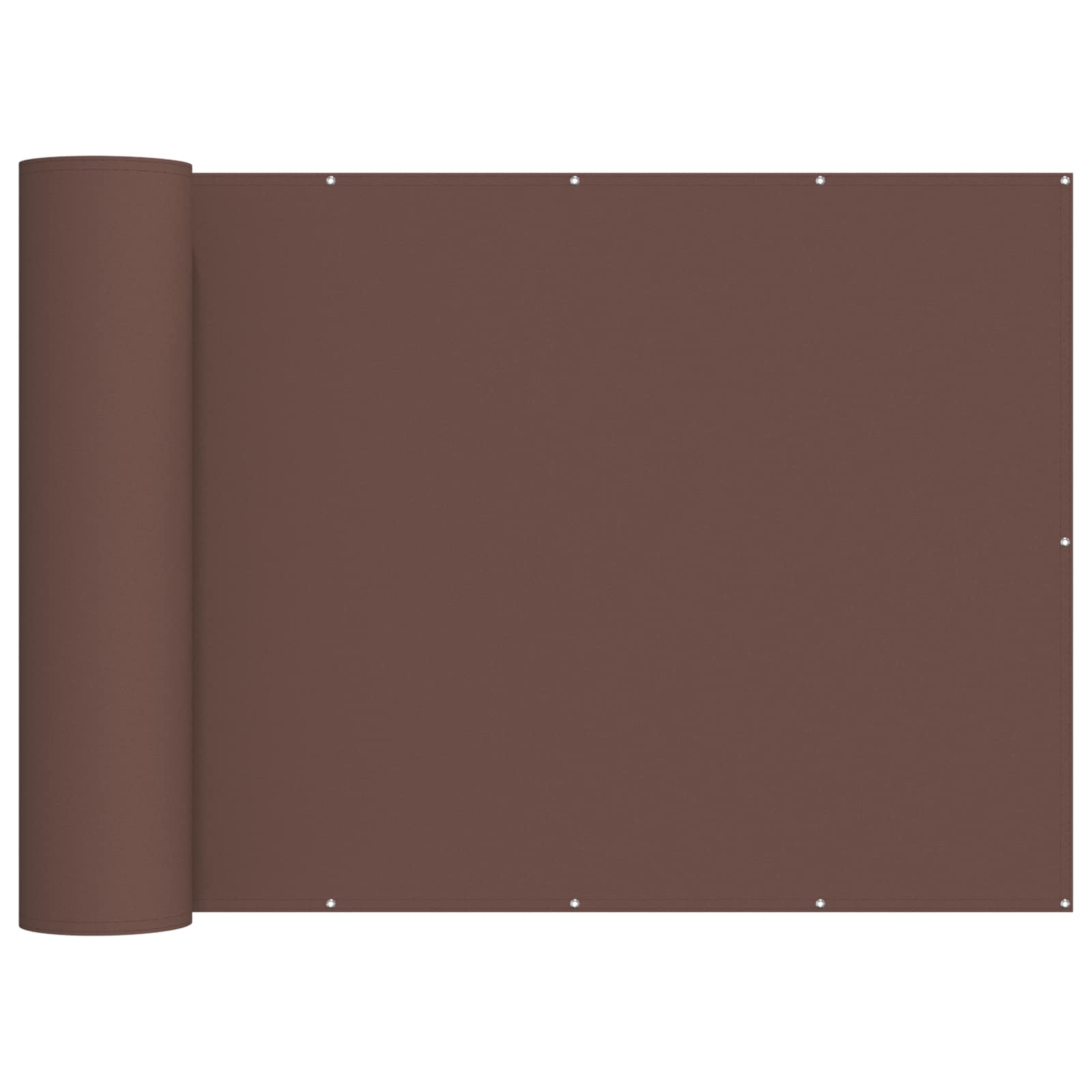 Balcony Privacy Screen 200 X 200 Cm Fabric With Pu Coated Brown Vidaxl