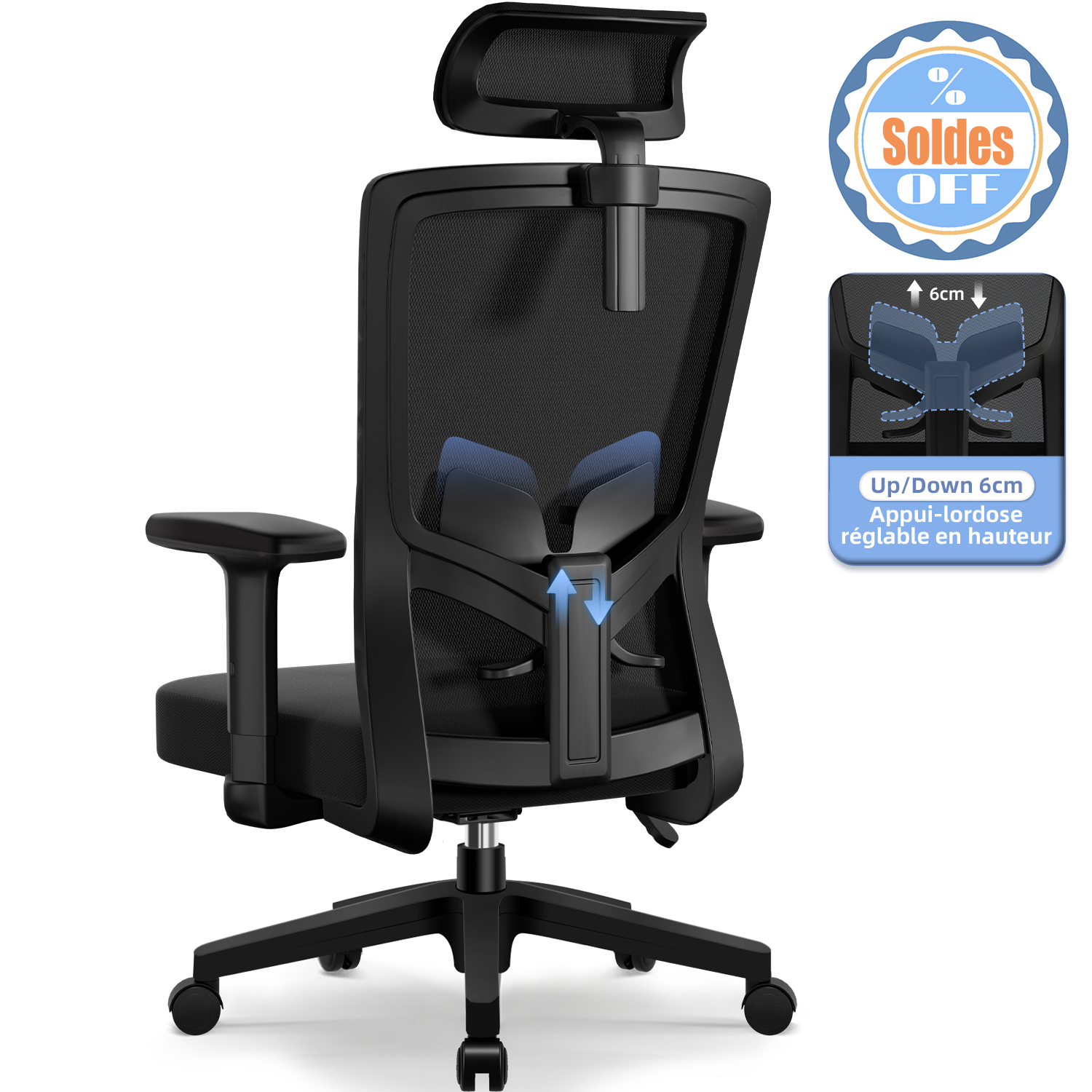Authmic - Chaise De Bureau-chaise Bureau Ergonomique-inclinable De 90 À