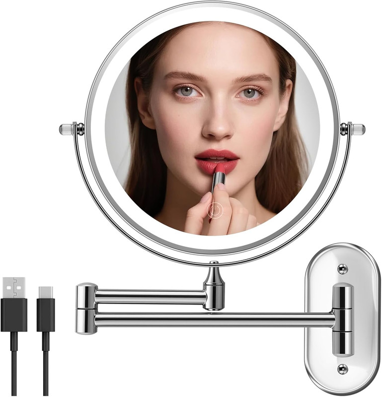 Miroir De Maquillage Mural Avec Éclairage Led