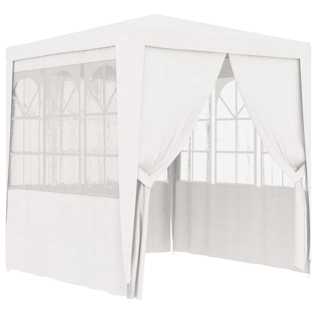 Vidaxl Profi-Partyzelt Mit Seitenwänden 2×2M Weiß 90 G/M² Weiß 8719883767598