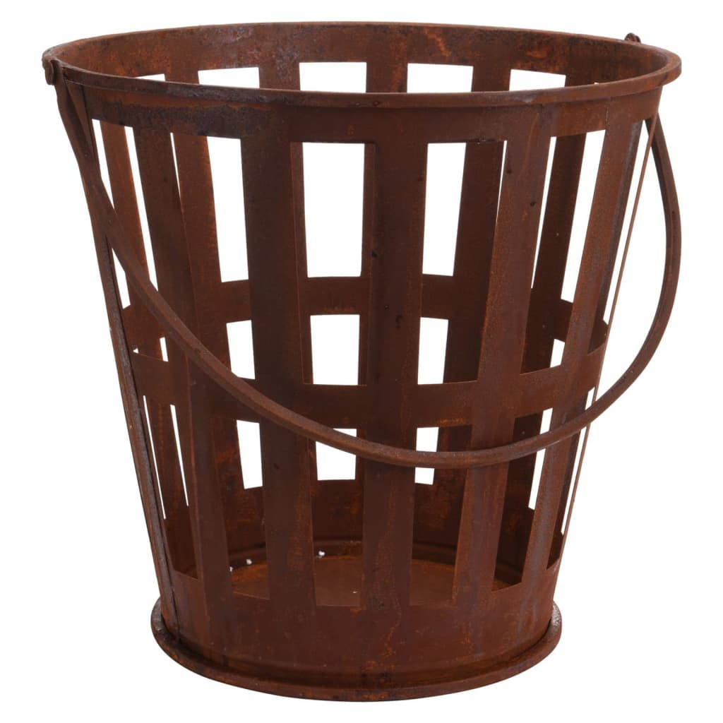 Koopman International Fire Basket With Handle Metal Rust Progarden